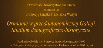 Ormianie w Galicji – promocja książki