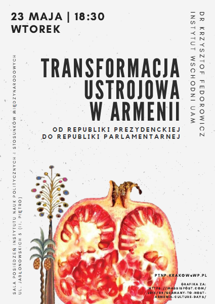 Zaproszenie Transformacja ustrojowa w Armenii
